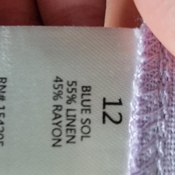 Purple 55% Linen Shorts - Picture 7 of 9